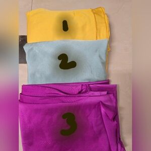 Set Of 3-Ao Dai Quan Vay Wide Leg Skirted Pant.  Size M